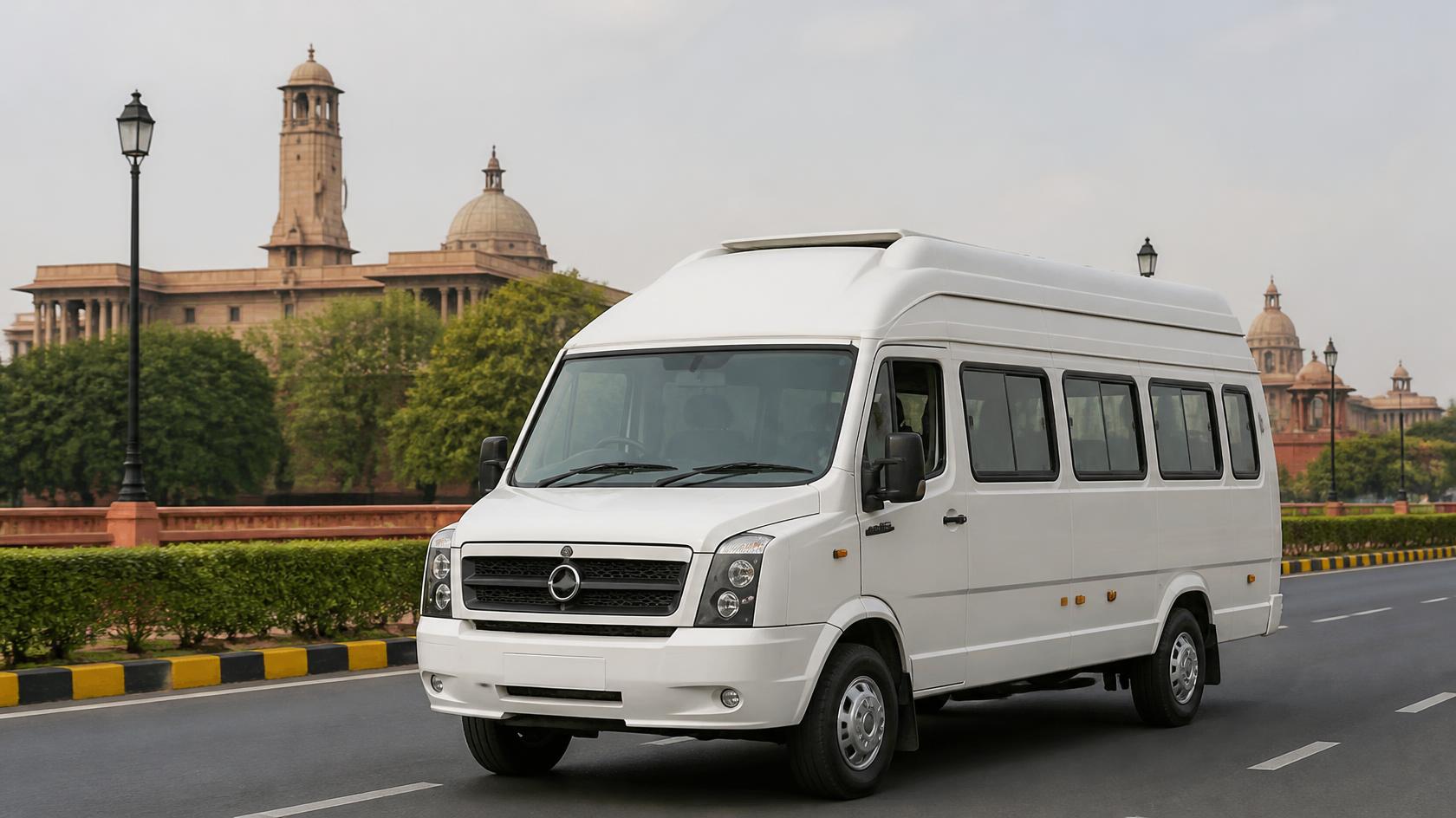 Tempo Traveller on Hire in Delhi for Weekend Trips | Tempo Traveller on Rent in Delhi
